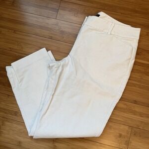 Ann Taylor Curvy Angle Pants Womens 12 Ivory Cream Dress Trouser Career Workwear